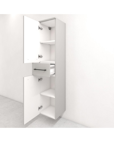 160cm LEWY - POPIEL MAT - Lakierowany słupek łazienkowy