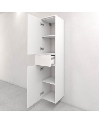 160cm LEWY - BIAŁY MAT - Lakierowany słupek łazienkowy