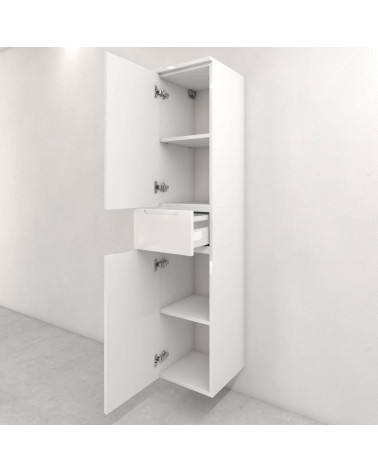 160cm LEWY - BIAŁY POŁYSK - Lakierowany słupek łazienkowy